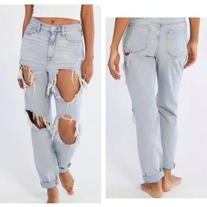 BDG Women’s Destroyed Mom High Rise Jeans